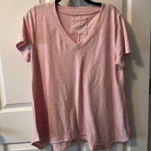 Sonoma Pink VNeck Tee Shirt size L